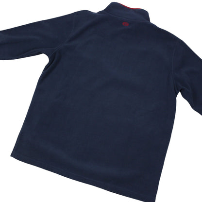 Animal Navy Embroidered 1/4 Zip Fleece (XL)