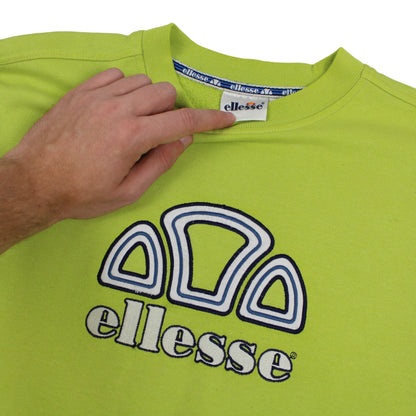 90s Ellesse Green Embroidered Sweatshirt (S)