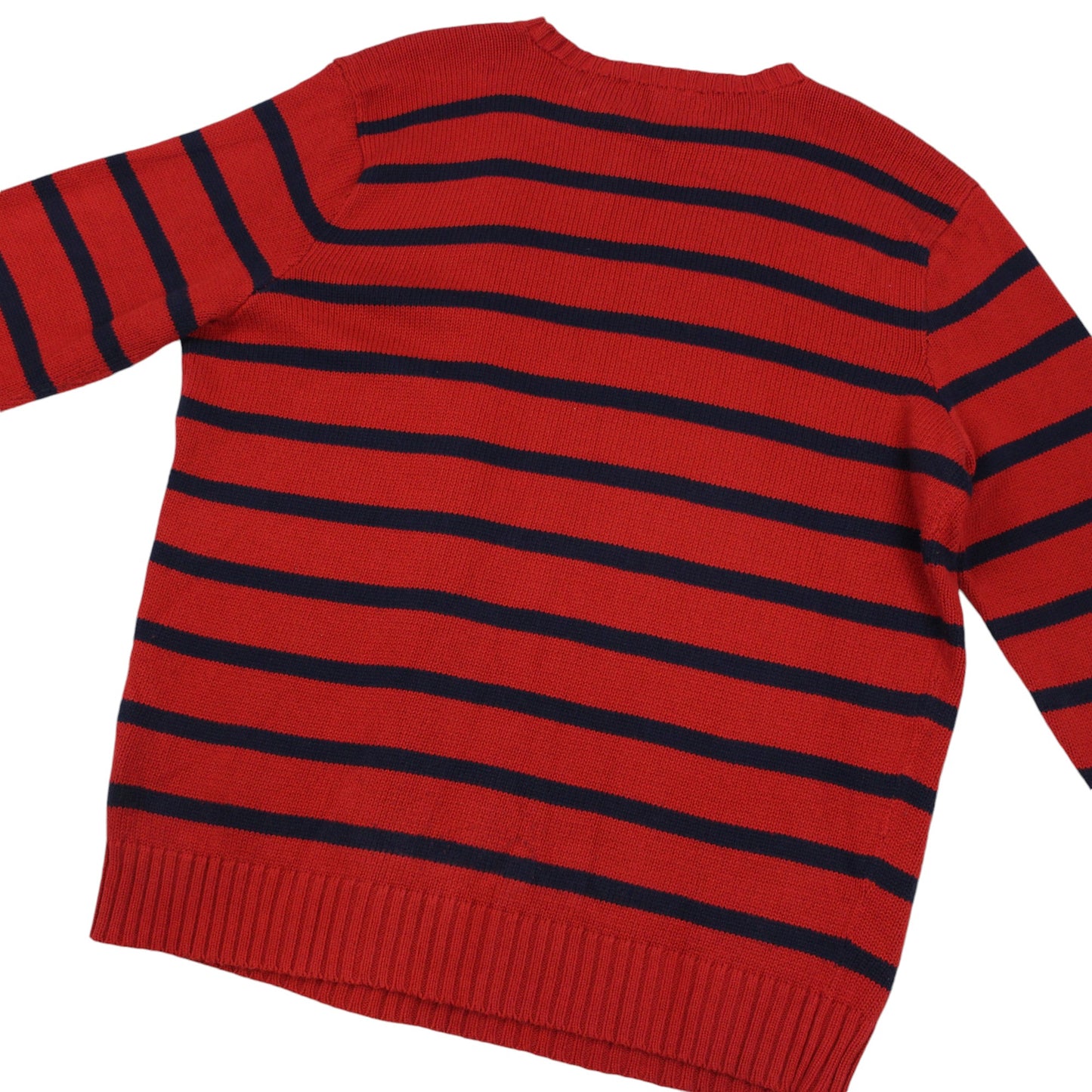 00s Polo Ralph Lauren Red Heavy Knit Jumper (XL)