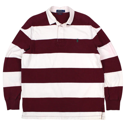 Polo Ralph Lauren Burgundy/White Rugby Shirt (L)