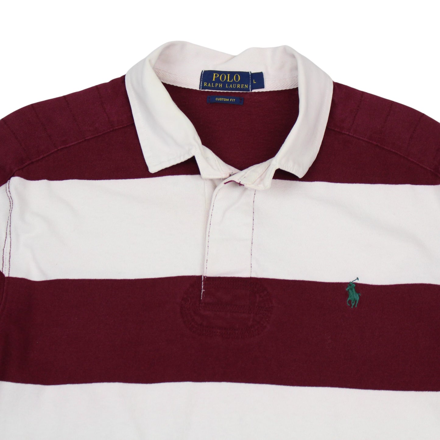 Polo Ralph Lauren Burgundy/White Rugby Shirt (L)