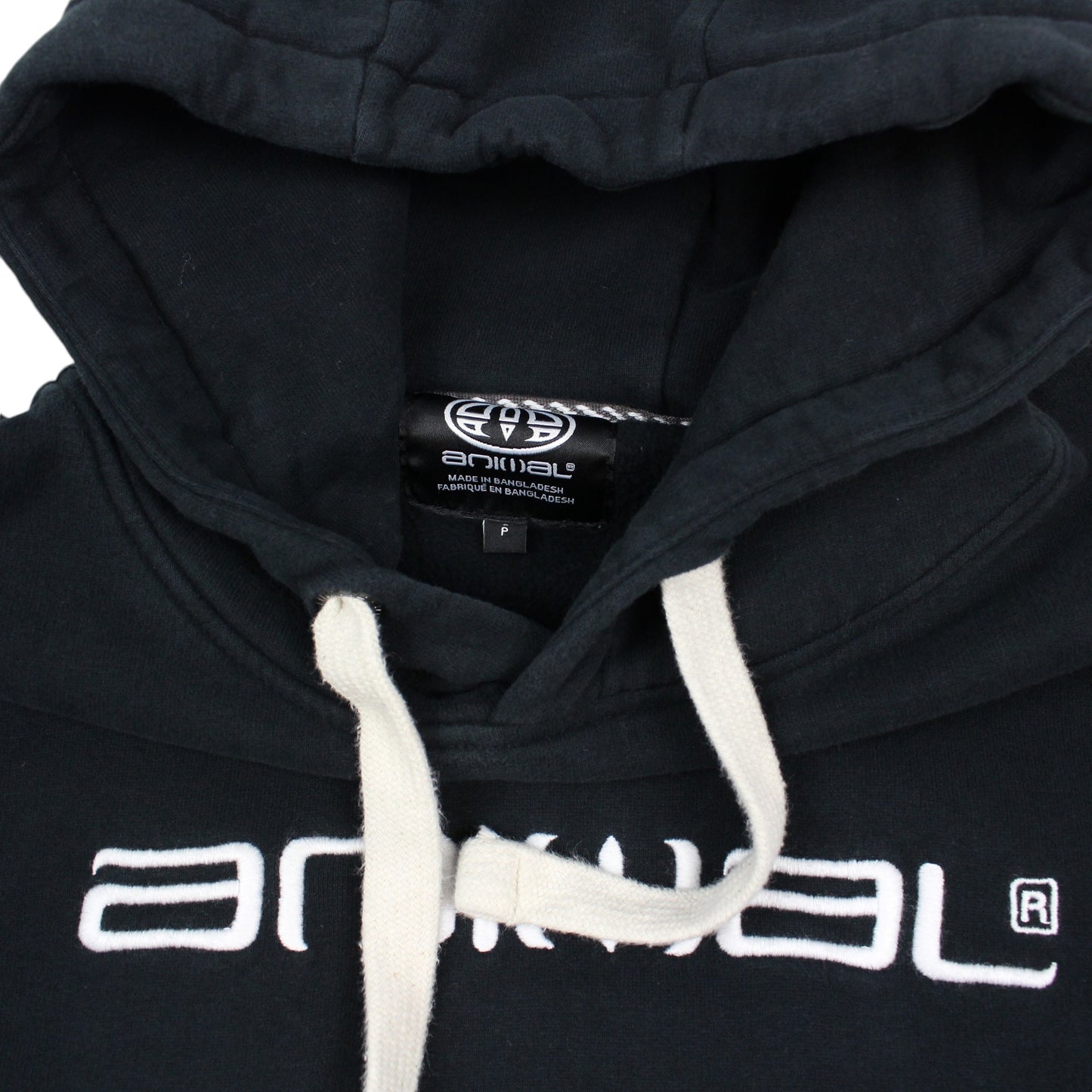 Animal Black Embroidered Hoodie (S)