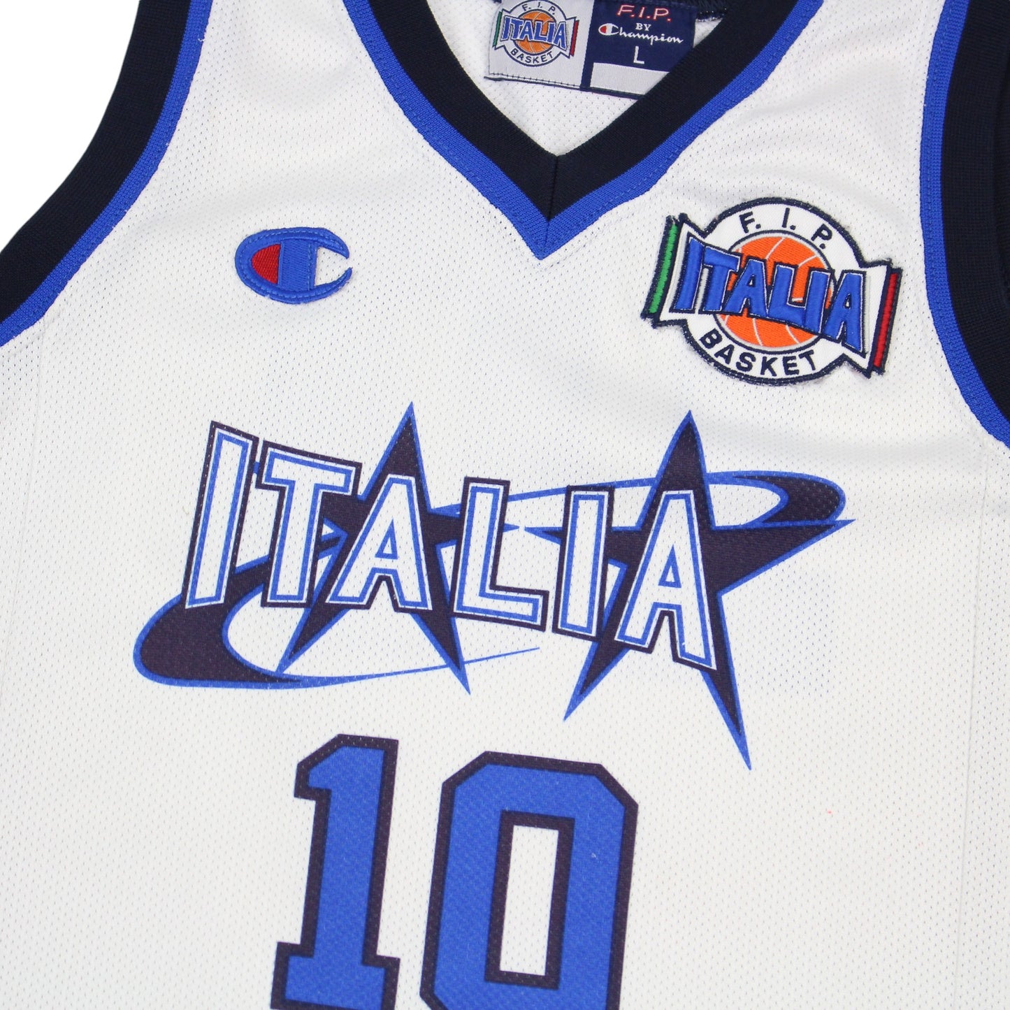 1999 Italia Champion White Basketball Jersey (XS)