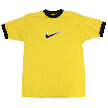 90s Nike Yellow Embroidered T-Shirt (S)