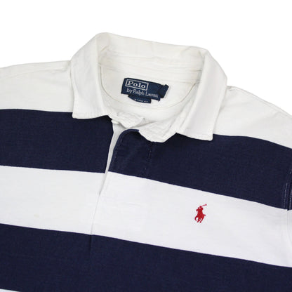 Polo Ralph Lauren Navy/White Rugby Shirt (L)