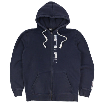 Animal Navy  Embroidered Full Zip Hoodie (M)