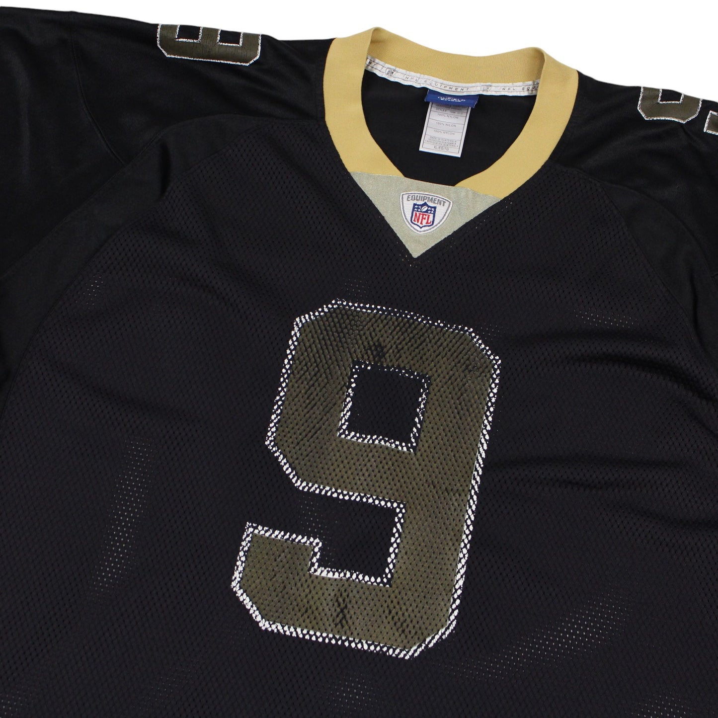 00s New Orleans Saints Reebok Black #9 Brees Jersey (XL)