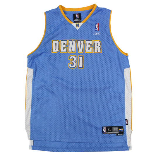 00s Denver Nuggets Adidas Blue #31 Nene Jersey (M)