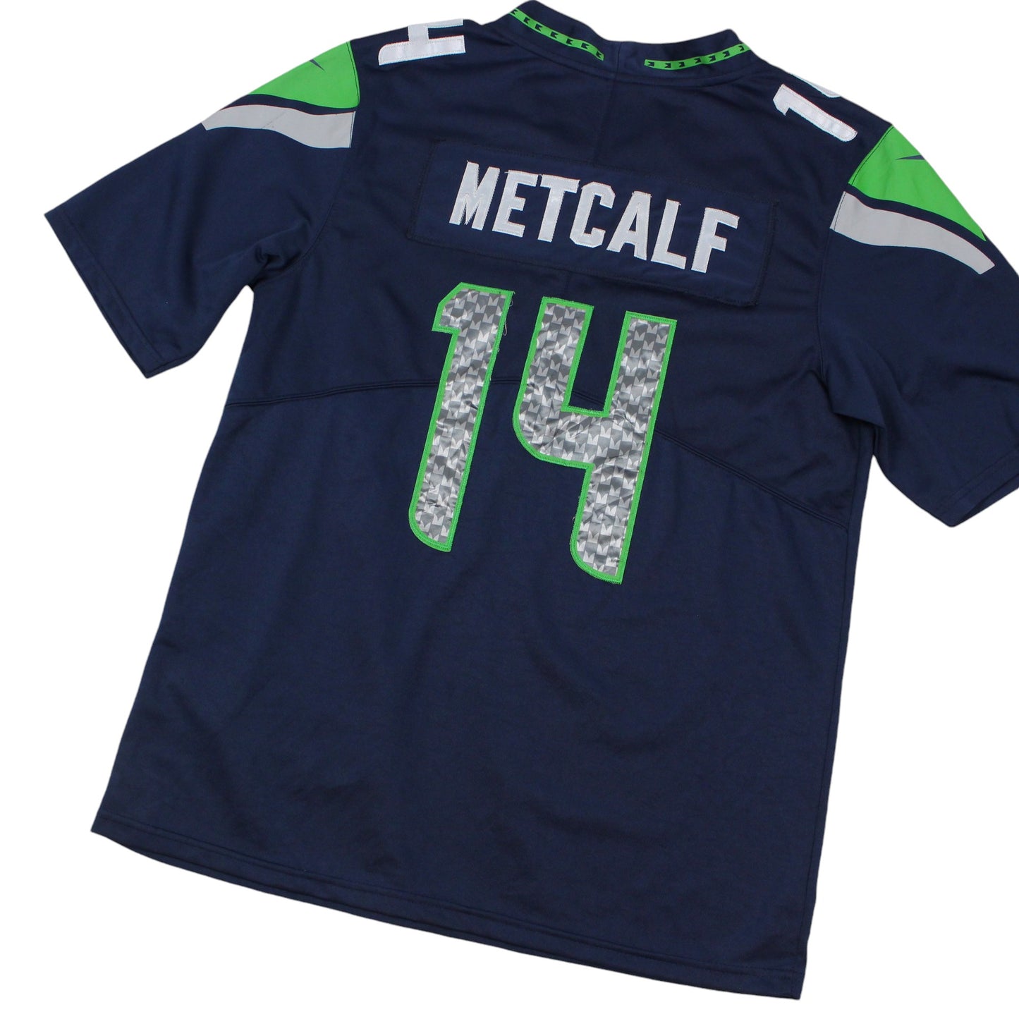 Seattle Seahawks Nike Navy #14 Metcalf Jersey (M)