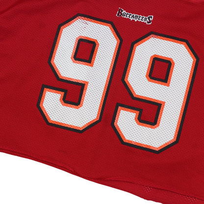 00s Tampa Bay Buccaneers Reebok Red #99 Saap Cropped Jersey (XL)