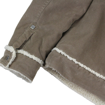 00s Animal Brown Sherpa Lined Cord Jacket (Womens sz 14)