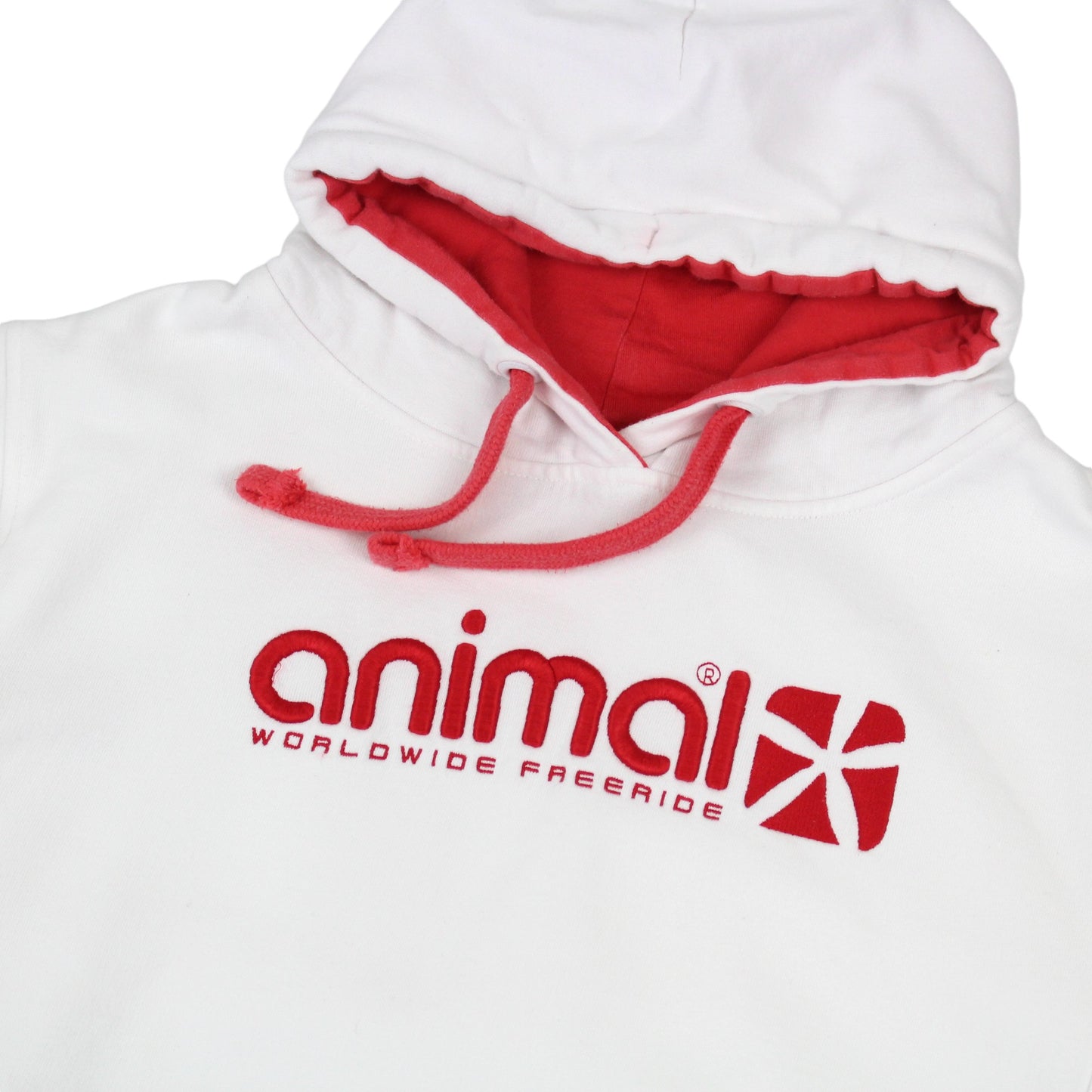 00s Animal White Embrodiered Hoodie (Womens SZ 14)