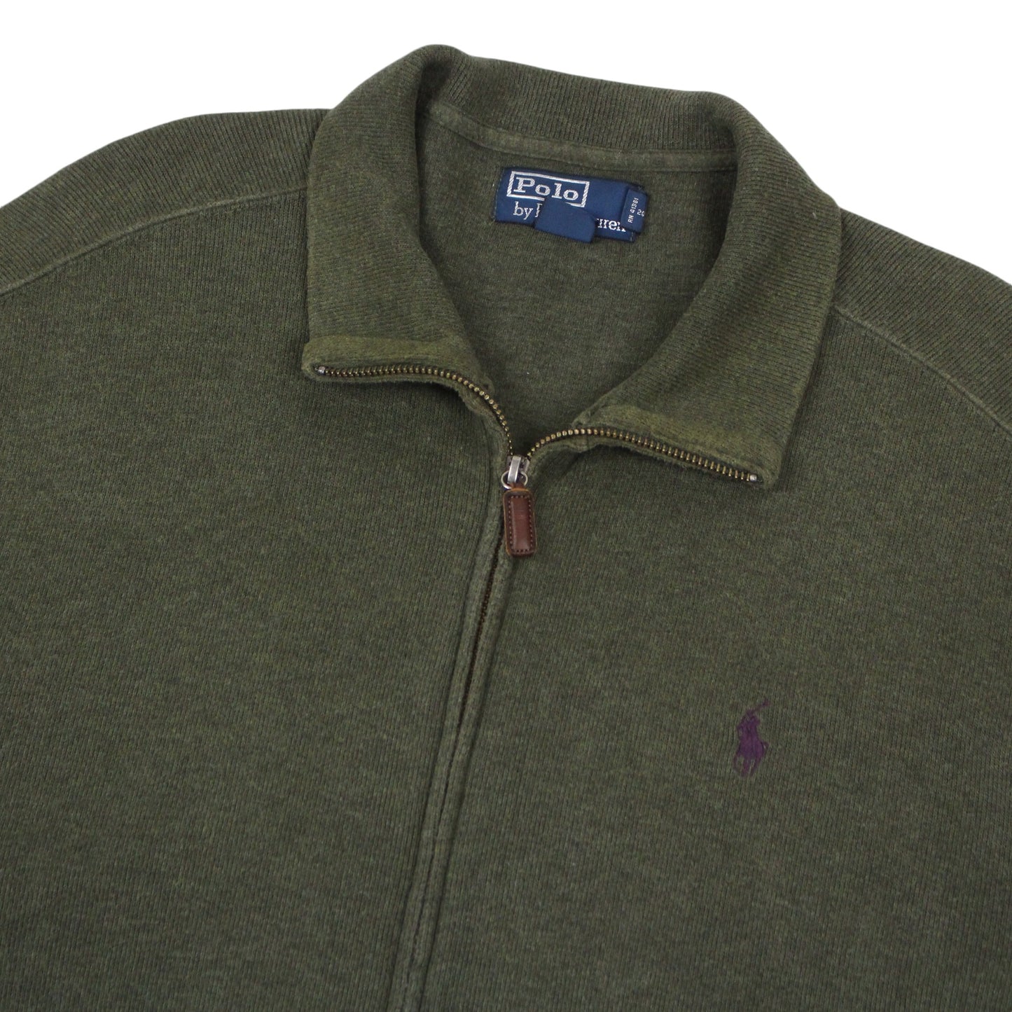 00s Polo Ralph Lauren Green Heavy Full ZIp Sweatshirt (XL)