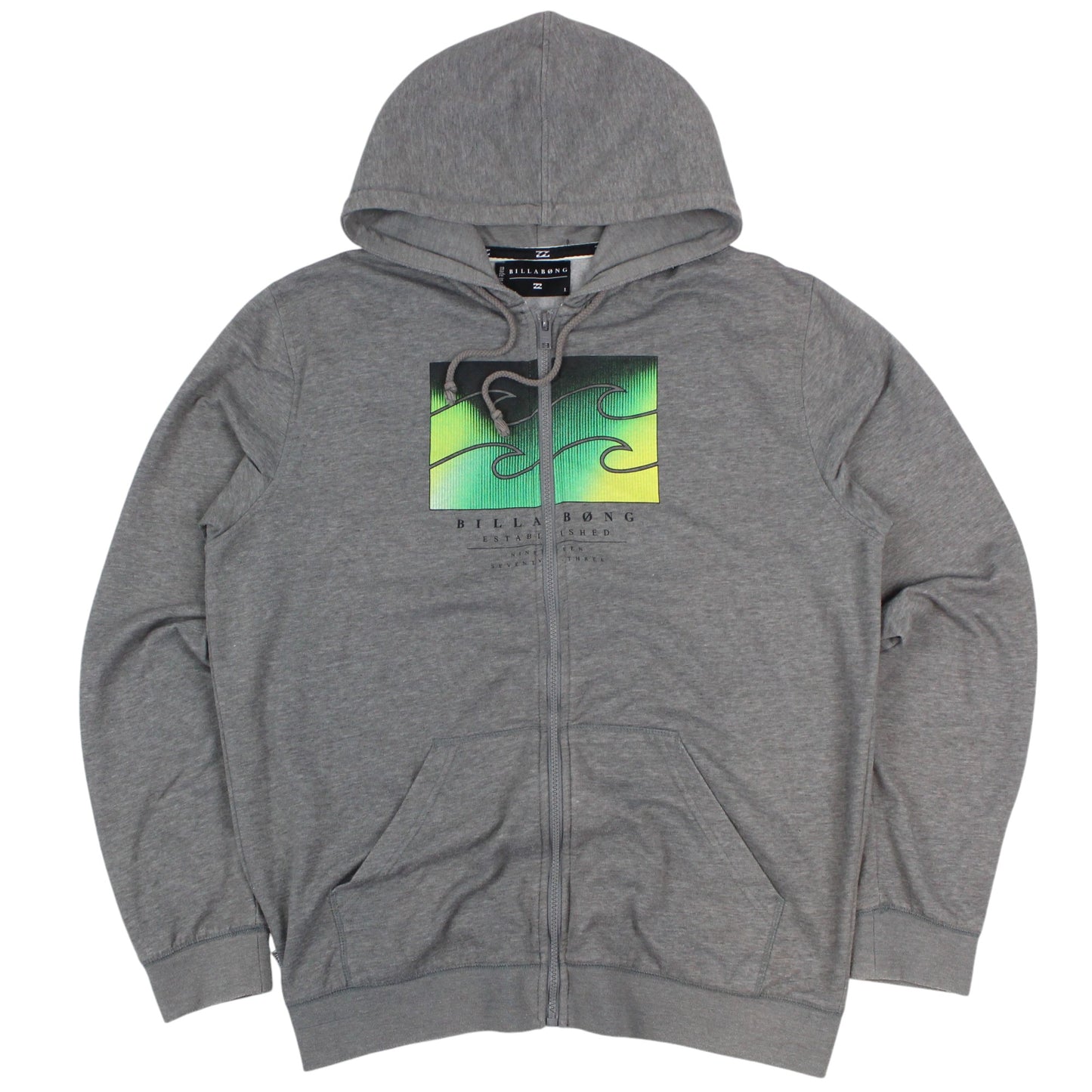 00s Billabong Grey Full Zip Hoodie (L)