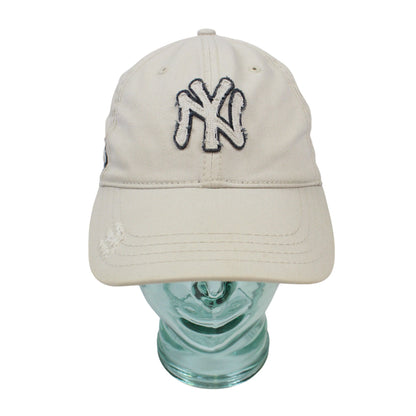 00s New York Yankess Cream Embroidered Baseball Cap