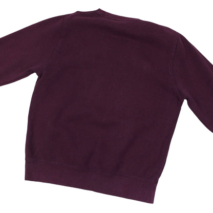 00s Stussy Burgundy Embroidered Sweatshirt (S)