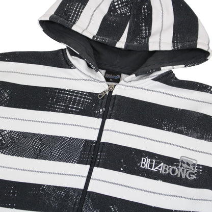 00s Billabong Black/White Full Zip Hoodie (XL)