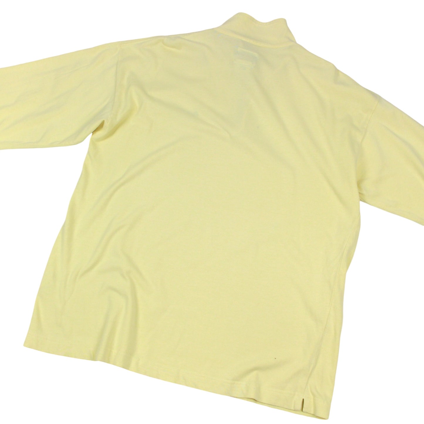 90s Nike Yellow Embroidered 1/4 Zip Thin Sweatshirt (L)