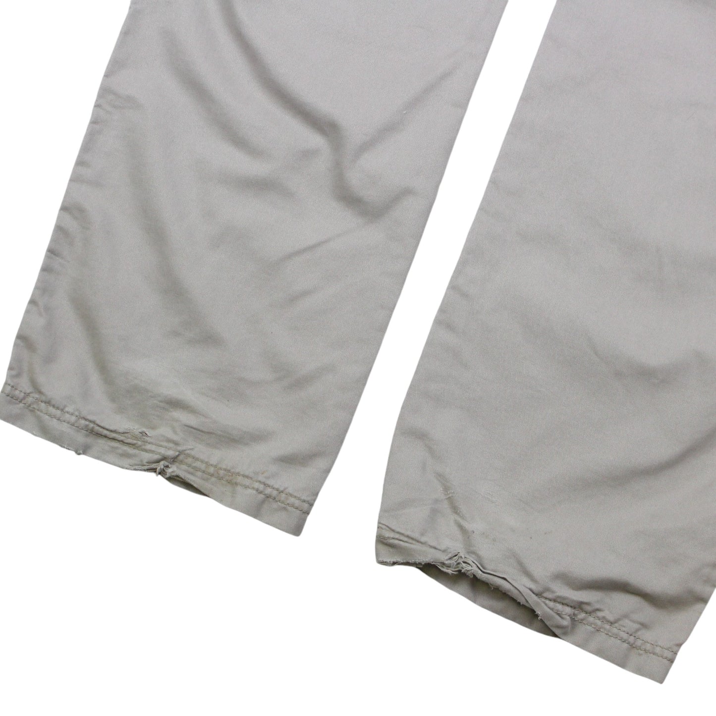 00s Quilsilver Cream Embroidered Baggy Cargo Trousers (W30" X L33")