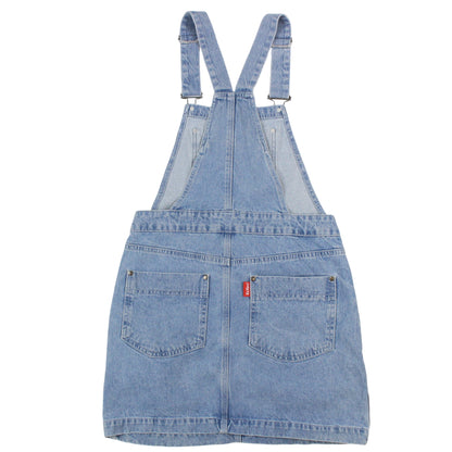 90s Kickers Denim Dungaree Dress (UK 12)