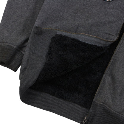 Animal Grey Sherpa Lined Heavy Full Zip Hoodie (L)