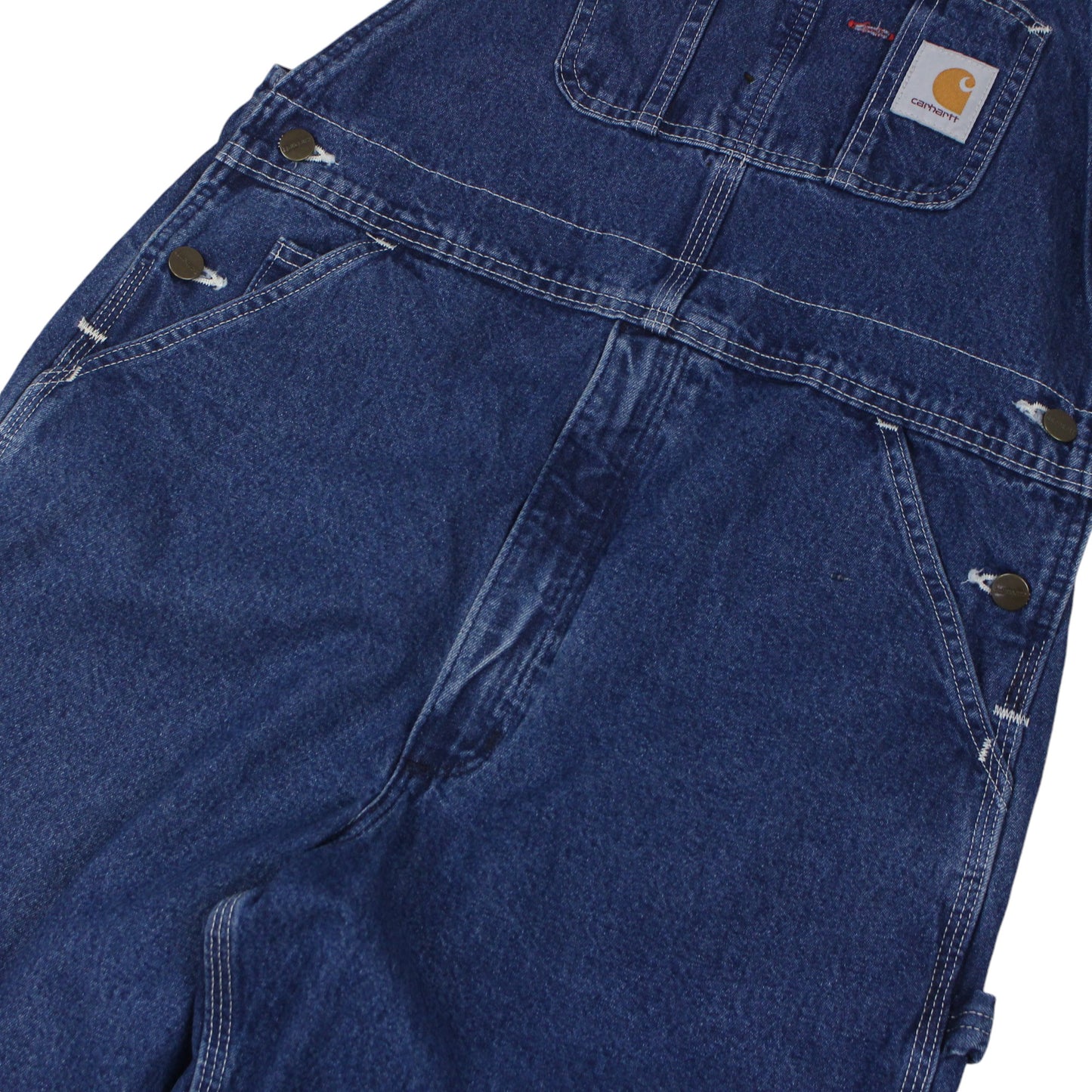 Carhartt Navy Denim Baggy Dungarees (W34 X L28)