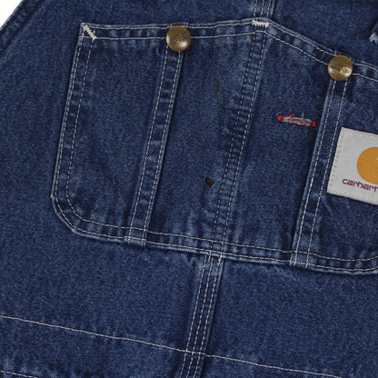 Carhartt Navy Denim Baggy Dungarees (W34 X L28)