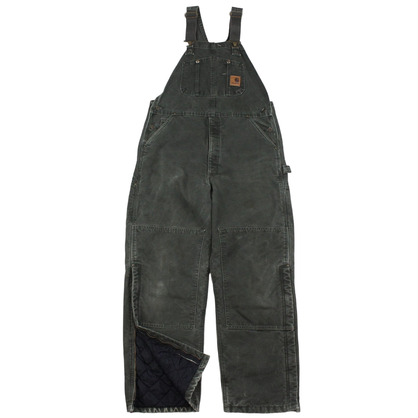 Carhartt Green Heavy Canvas Insulated Dungarees (W36 X L29)