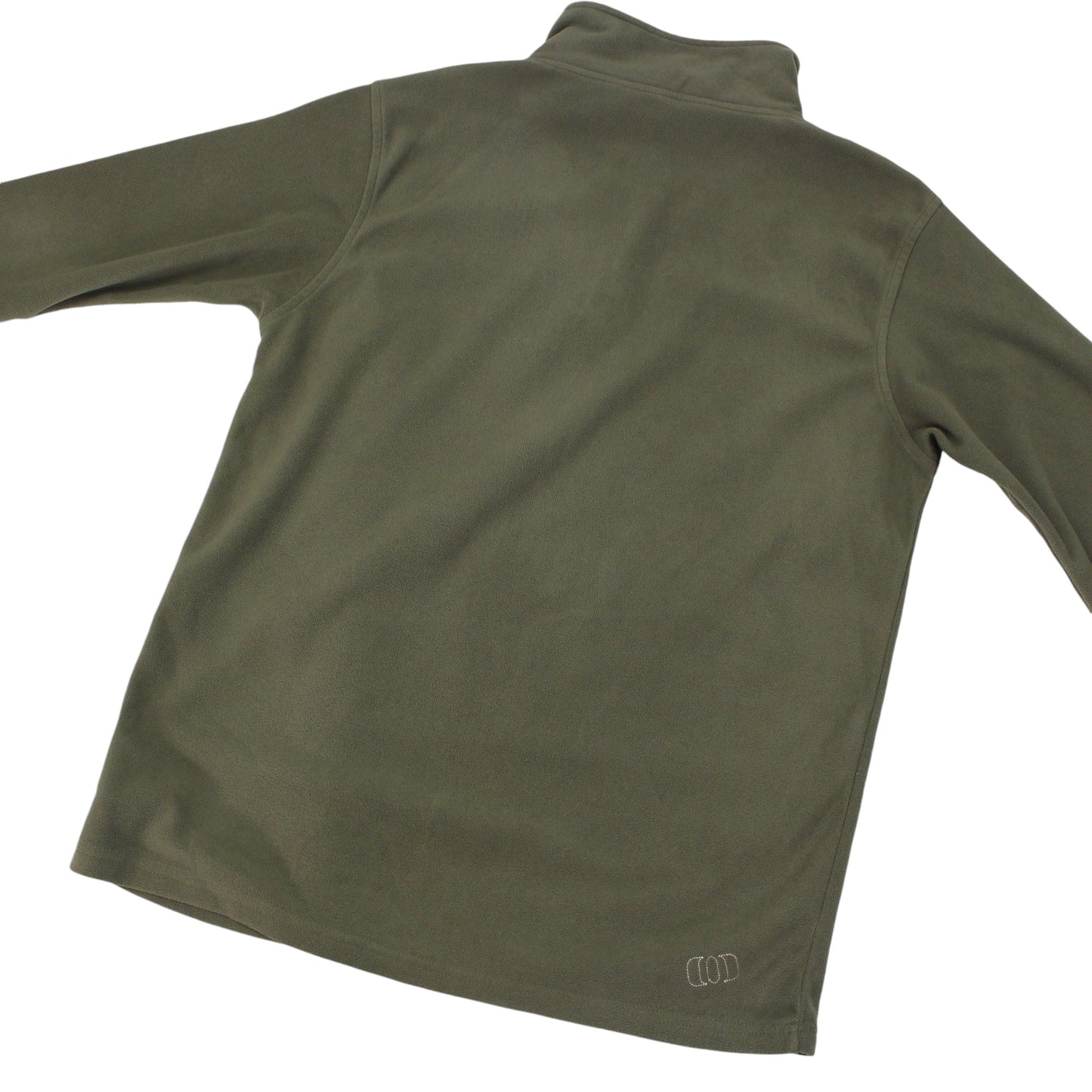 00s Animal Green Embroidered 1/4 Zip Fleece (L)