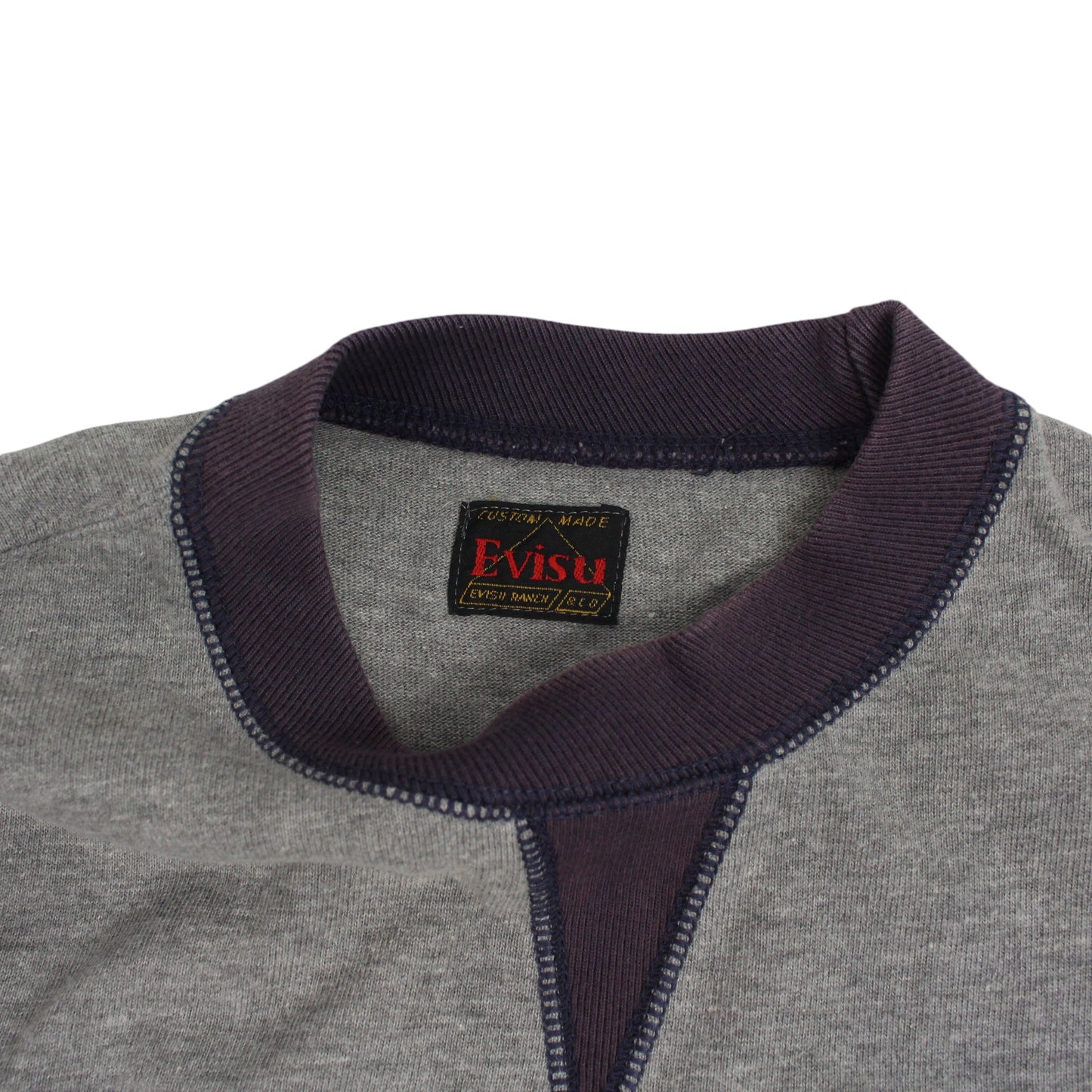 00s Evisu Grey Thick T-Shirt (S)