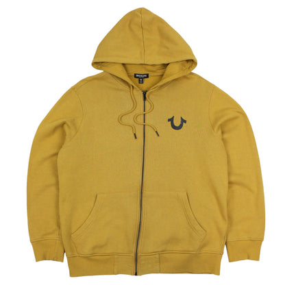 True Religion Mustard Yellow Full Zip Hoodie (L)