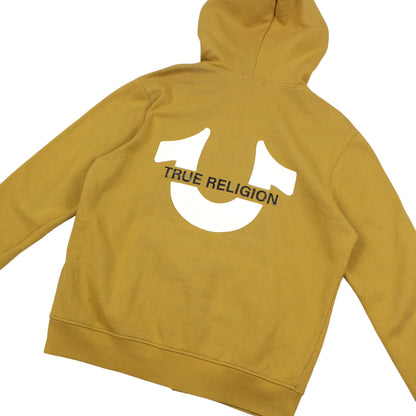 True Religion Mustard Yellow Full Zip Hoodie (L)