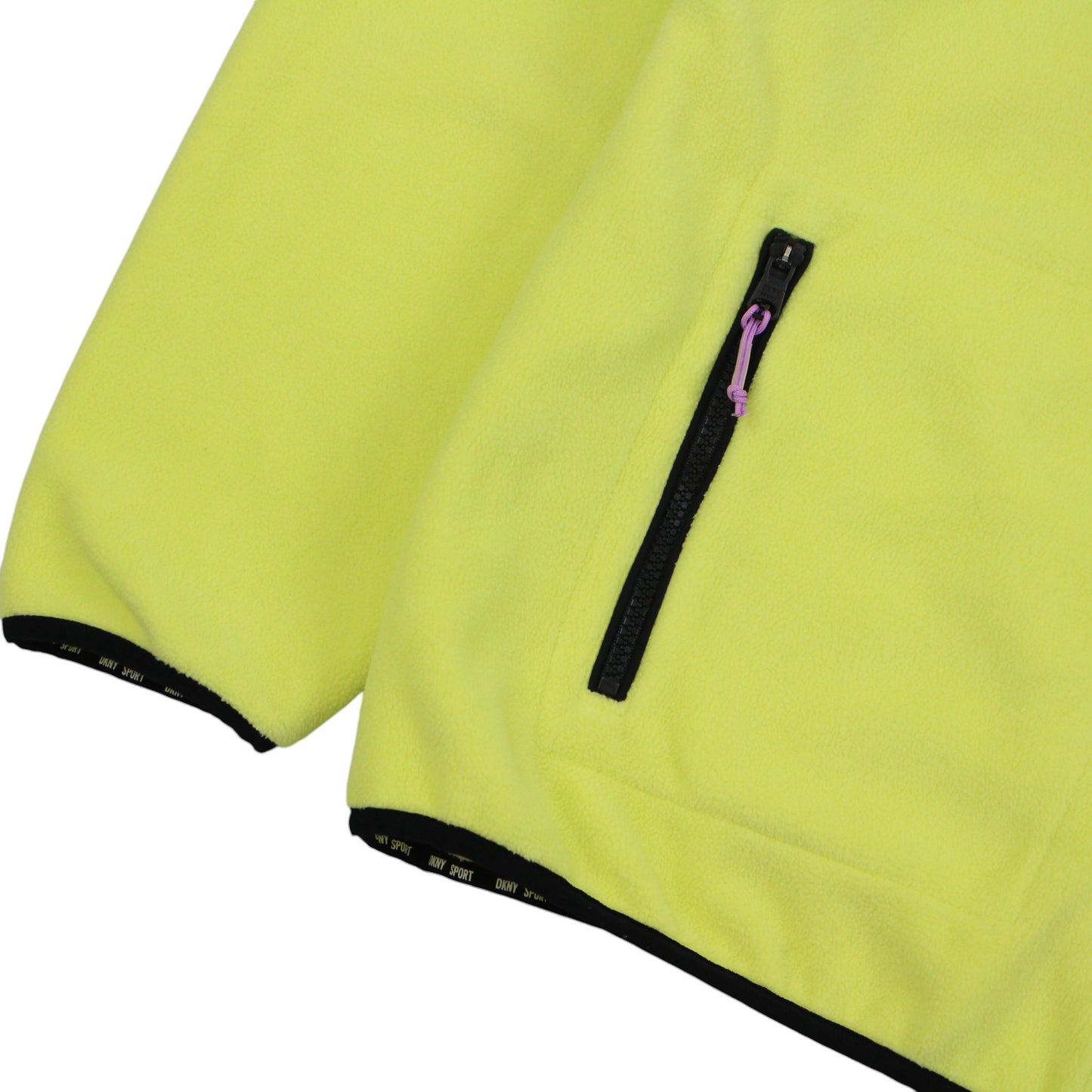 DKNY Sport Luminous Yellow Fleece Jacket (M)