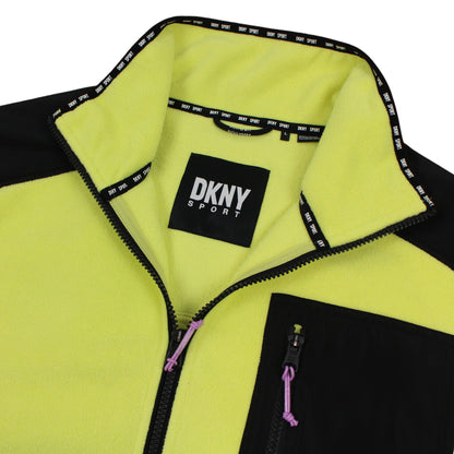 DKNY Sport Luminous Yellow Fleece Jacket (M)