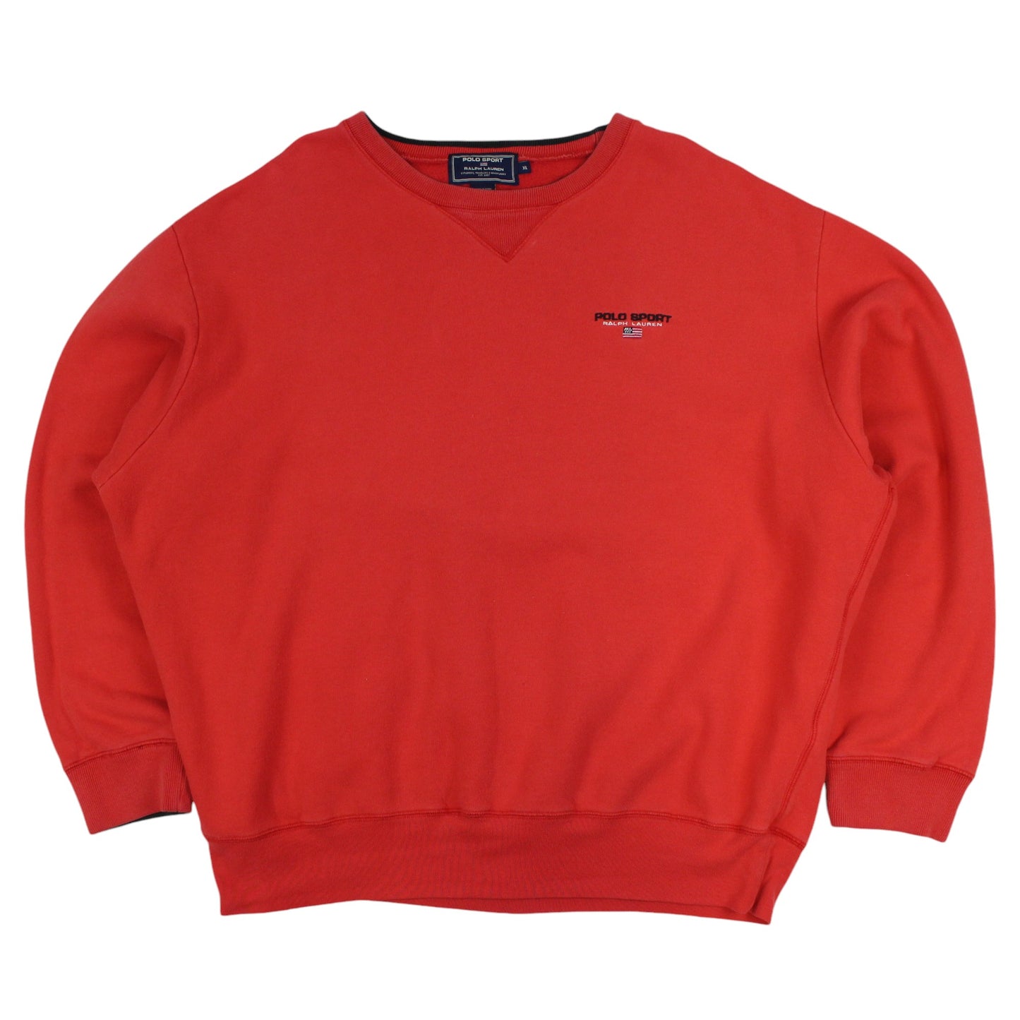 90s Polo Sport Red Embroidered Sweatshirt (XXL)