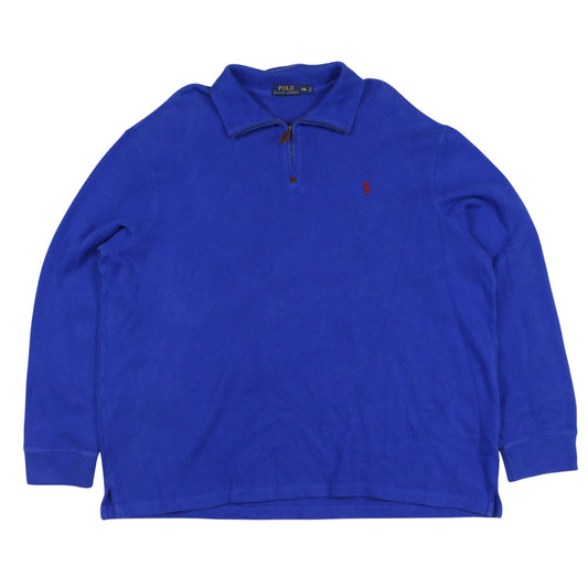 Polo Ralph Lauren Blue 1/4 Zip Sweatshirt (XXL)