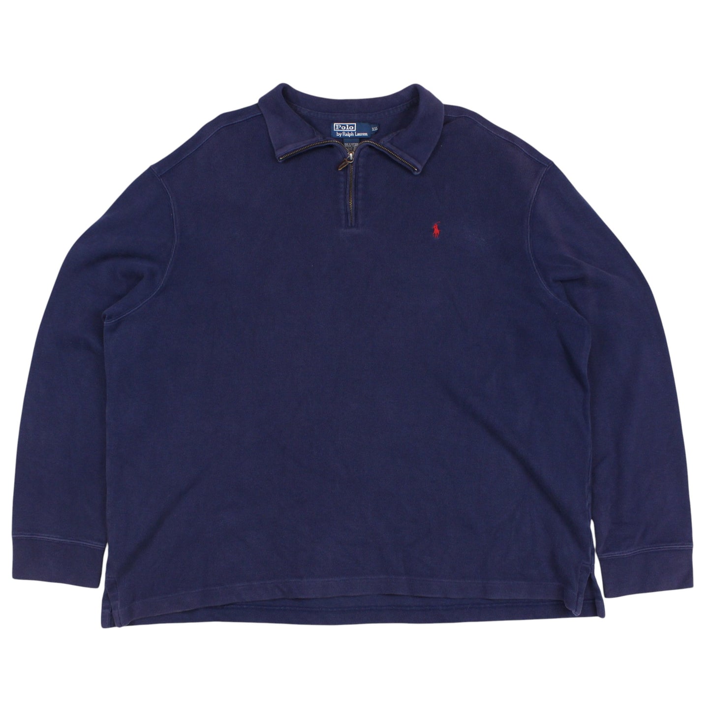 00 Polo Ralph Lauren navy 1/4 Zip Sweatshirt (XXL)