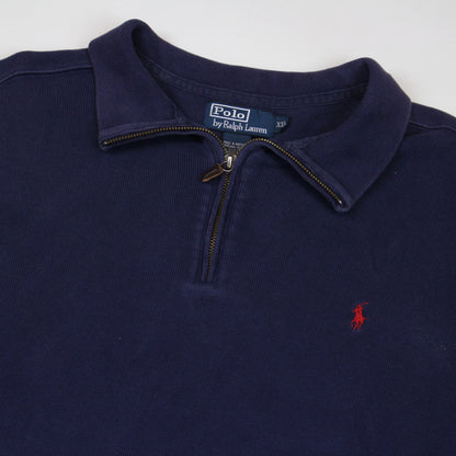 00 Polo Ralph Lauren navy 1/4 Zip Sweatshirt (XXL)