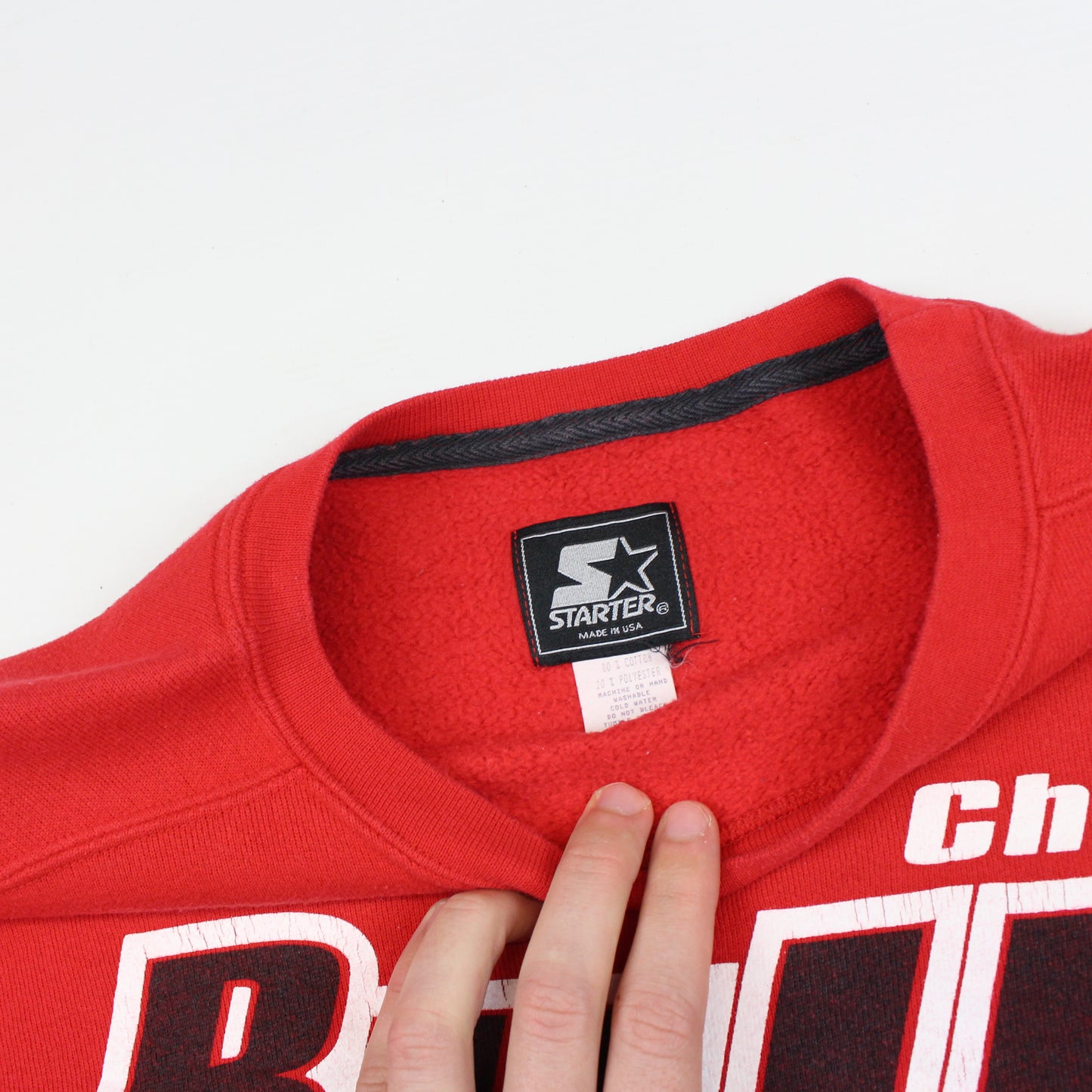 90s Starer Chicago Bulls Red Sweatshirt (XXL)