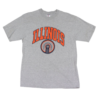 00s Jerzees Illinois Grey T-Shirt (M)