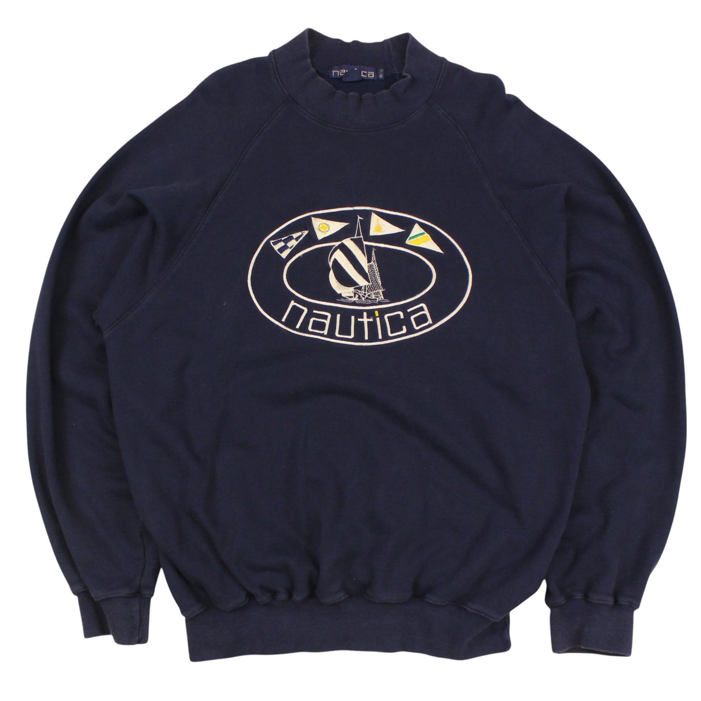 90s Nautica Navy Embroidered Sweatshirt (L)