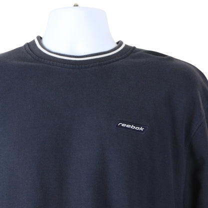 00s Reebok Navy Embroidered Sweatshirt (M)