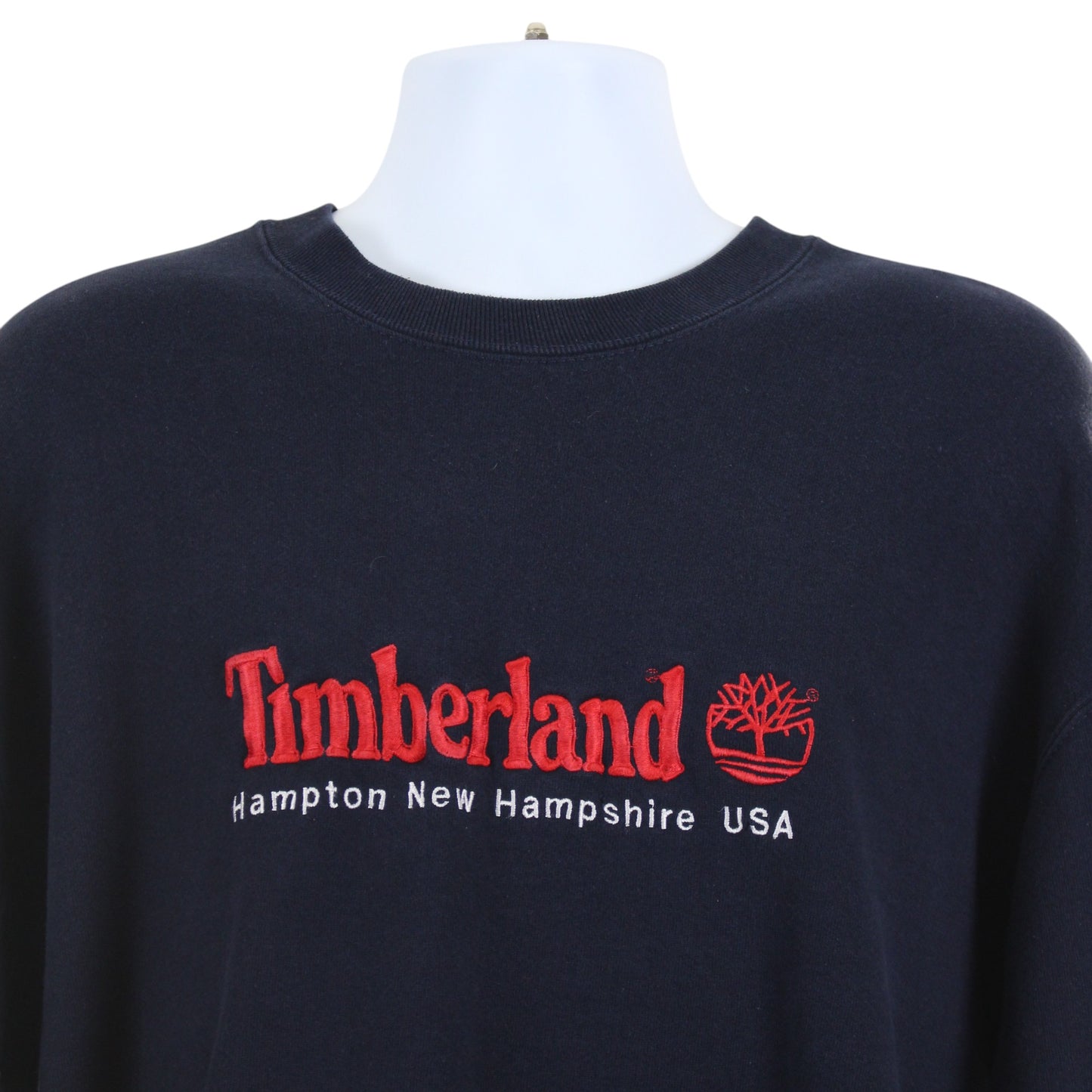 90s Timberland Navy Embroidered Sweatshirt (L)