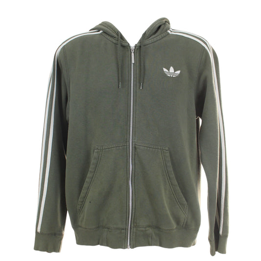 Adidas Green Embroidered Full Zip Hoodie (M)