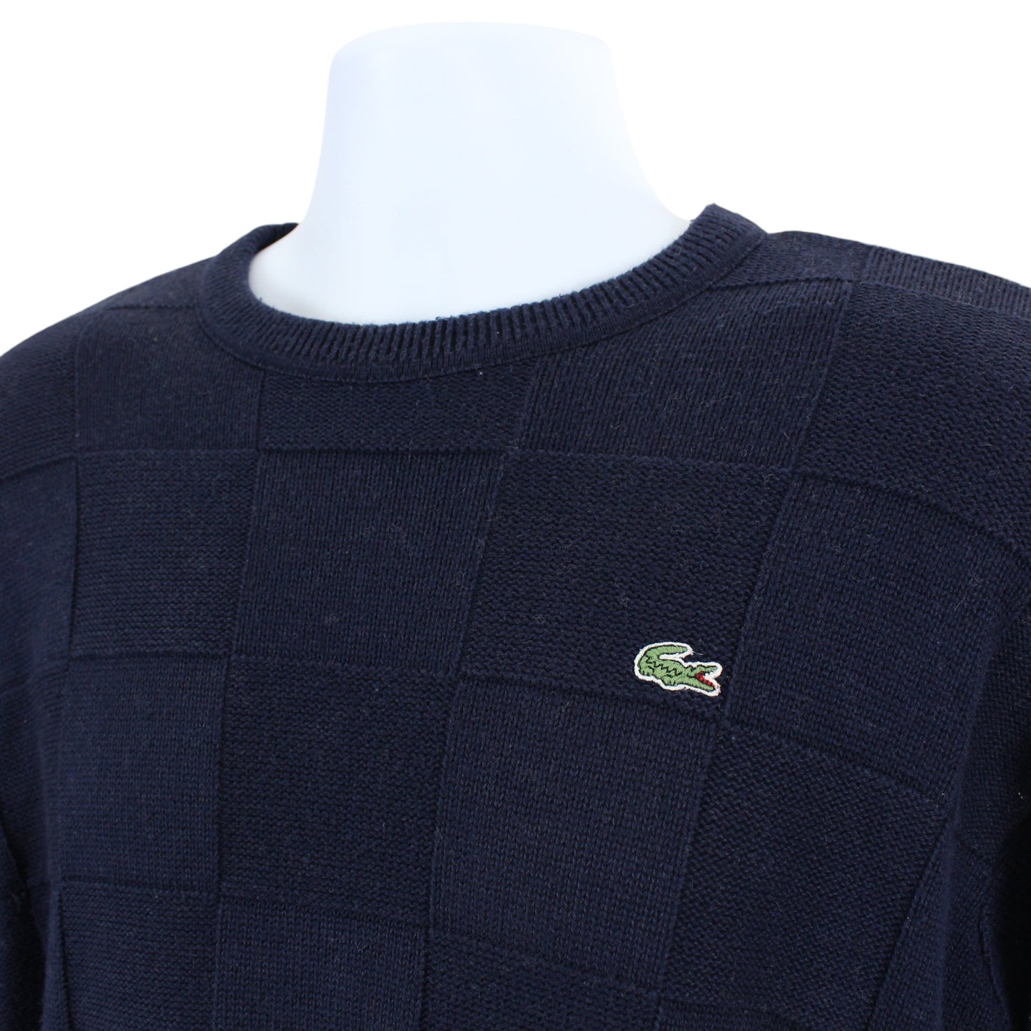 00s Lacoste Navy Knit Jumper (M)