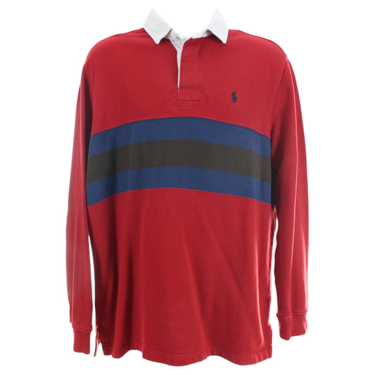 00s Polo Ralph Lauren Red Rugby Shirt (XL)