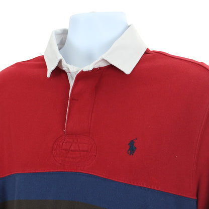 00s Polo Ralph Lauren Red Rugby Shirt (XL)