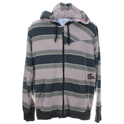 00s Ripcurl Grey/Pink Full Zip Hoodie (M)