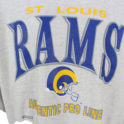 1995 Russel Athletics St. Louis Rams Reworked Grey Sweatshirt (S)