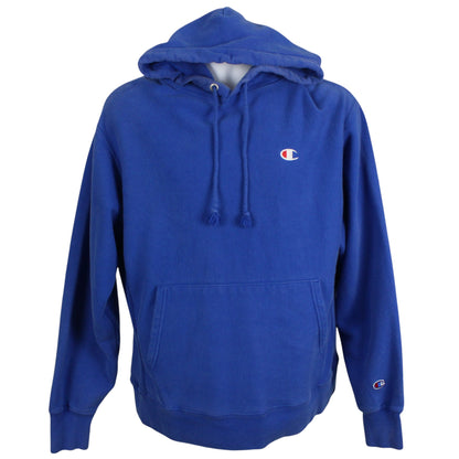 00s Champion Reverse Weave Heavy Blue Hoodie (M)